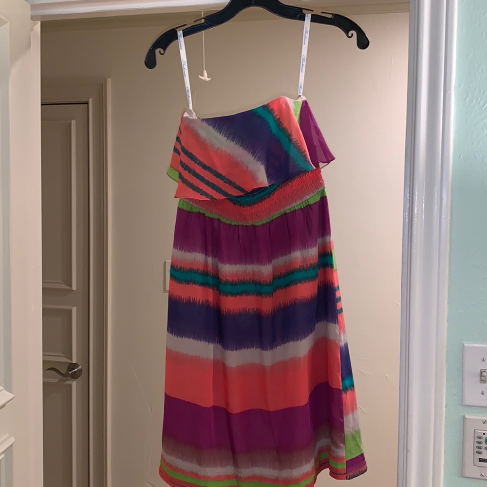 Shoshanna multicolor strapless dress